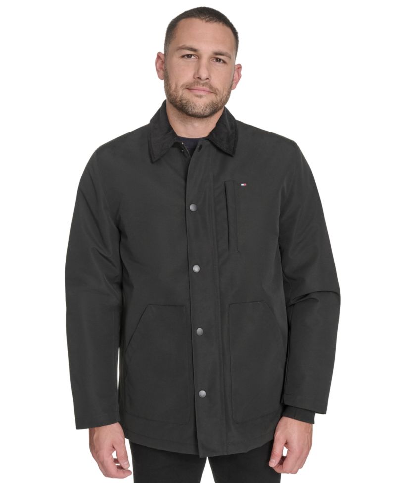 Men's Highland Barn Coat with Corduroy Collar