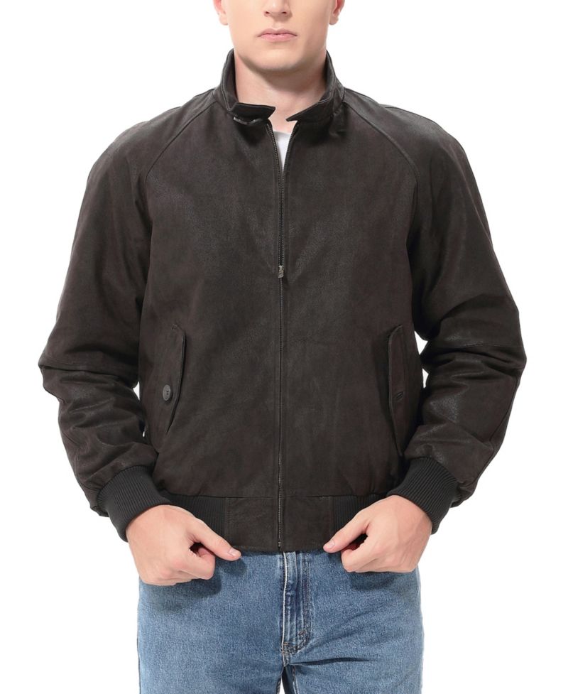 Men's WWII Distressed Leather Bomber Jacket