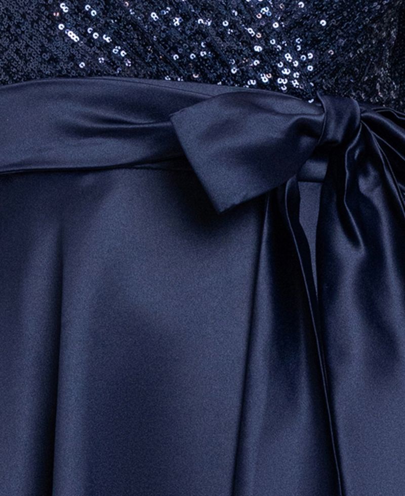 Women's Sequinned Long Sleeve Ballgown Dress