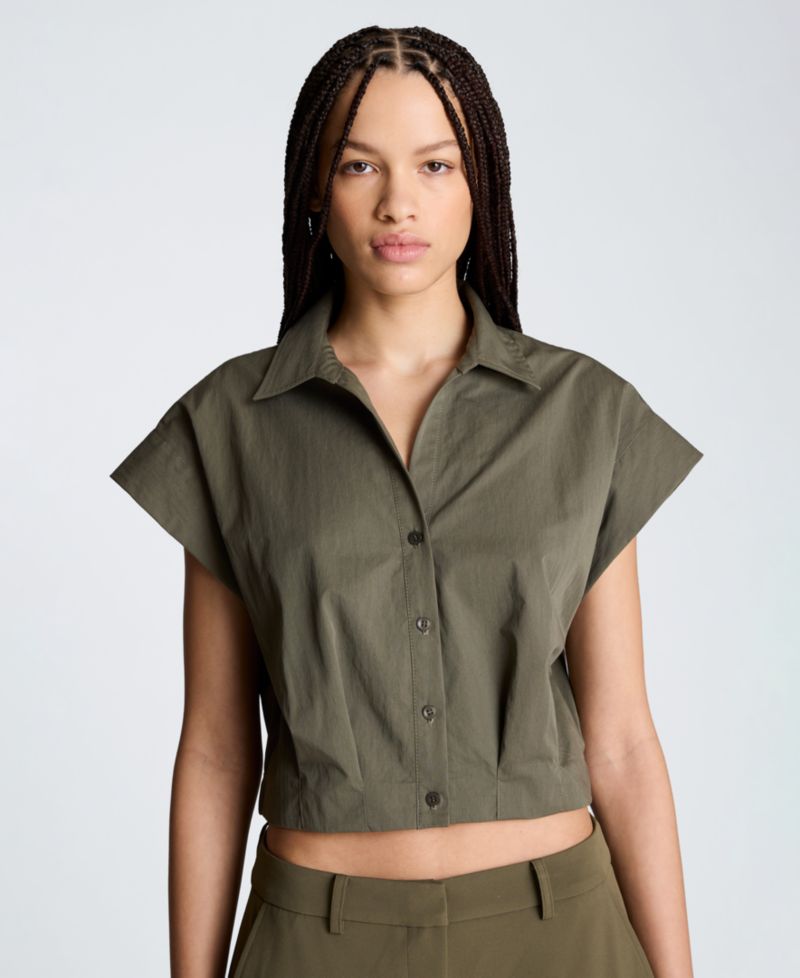 Women's Y-Neck Crop Top