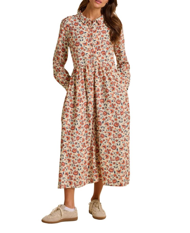 Women's Bella Long Sleeve Shirt Midi Dress