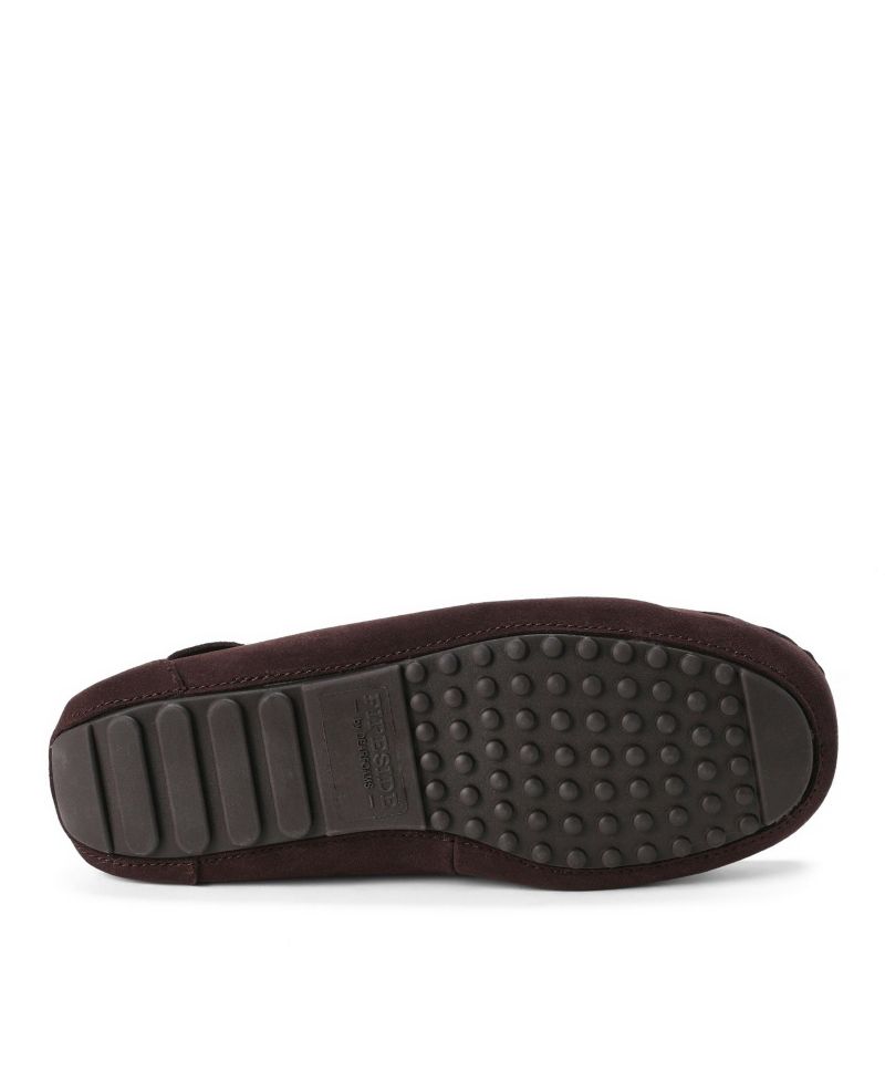 Dearfoams Women's Fireside Mel Genuine Shearling Moccasin Slipper