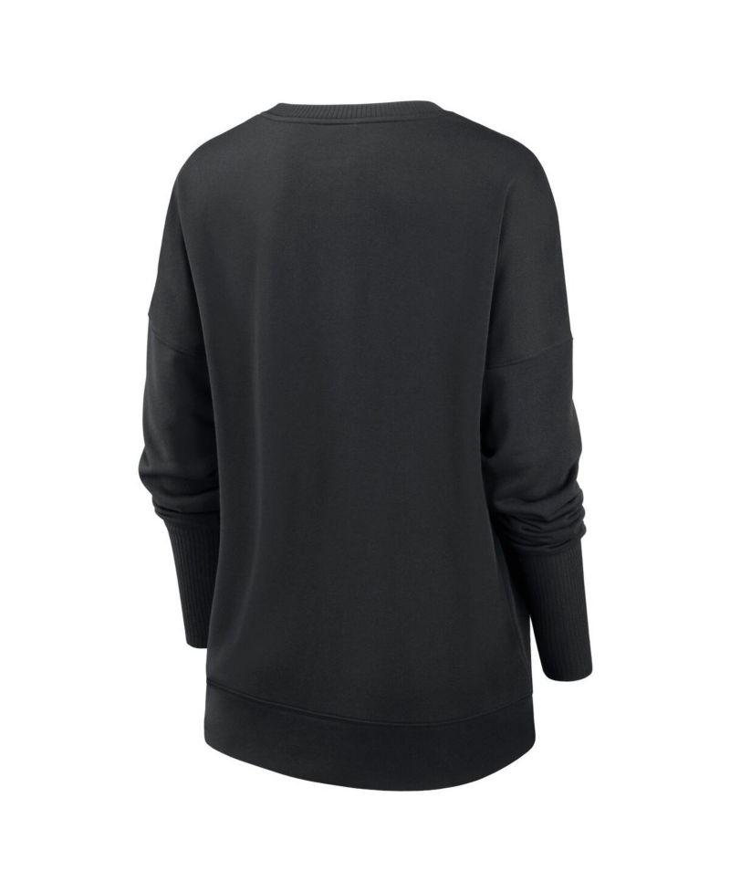 Women's Black Minnesota Vikings Rewind Playback Icon Performance Pullover Sweatshirt