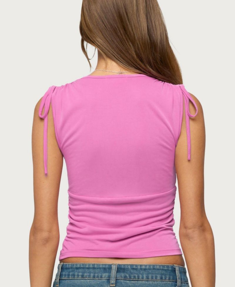 Women's Cady V-Neck Ruched Tank Top
