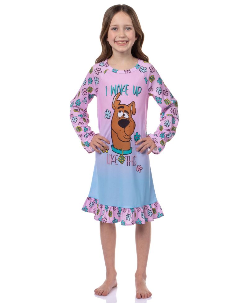 Girls' Nightgown I Woke Up Like This Flower Kids Long-Sleeve Raglan Pajama