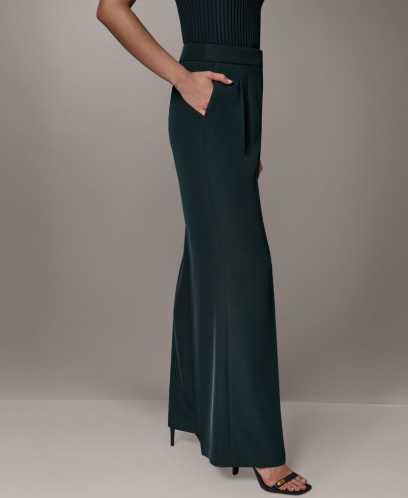 Petite Mid-Rise Wide-Leg Pants