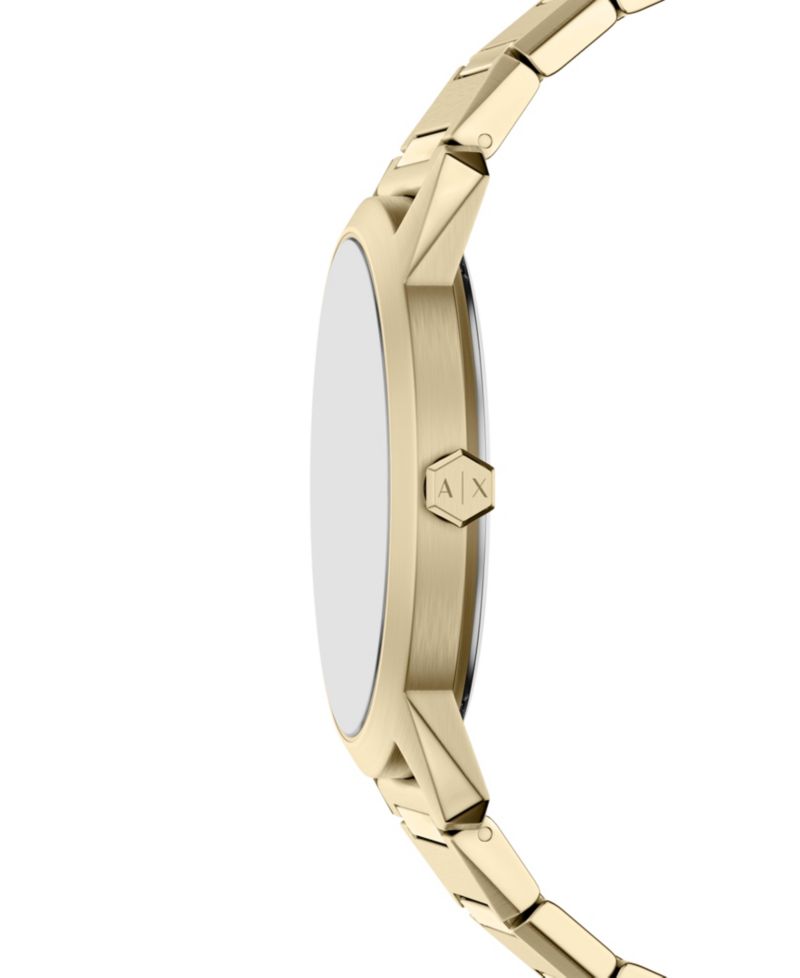 Armani Exchange Men's Quartz Three Hand Gold Stainless Steel Watch 42mm