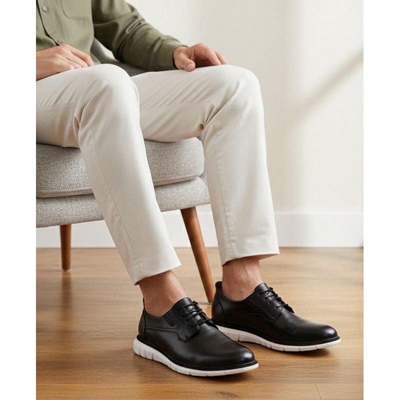 Men's Cloud Street Hands-Free Slip On Lightweight Leather Oxfords