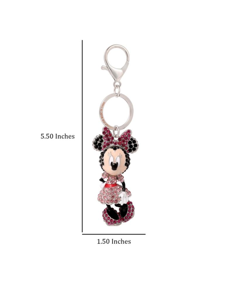 Minnie Mouse Crystal Pave Bag Charm Keychain – Officially Licensed