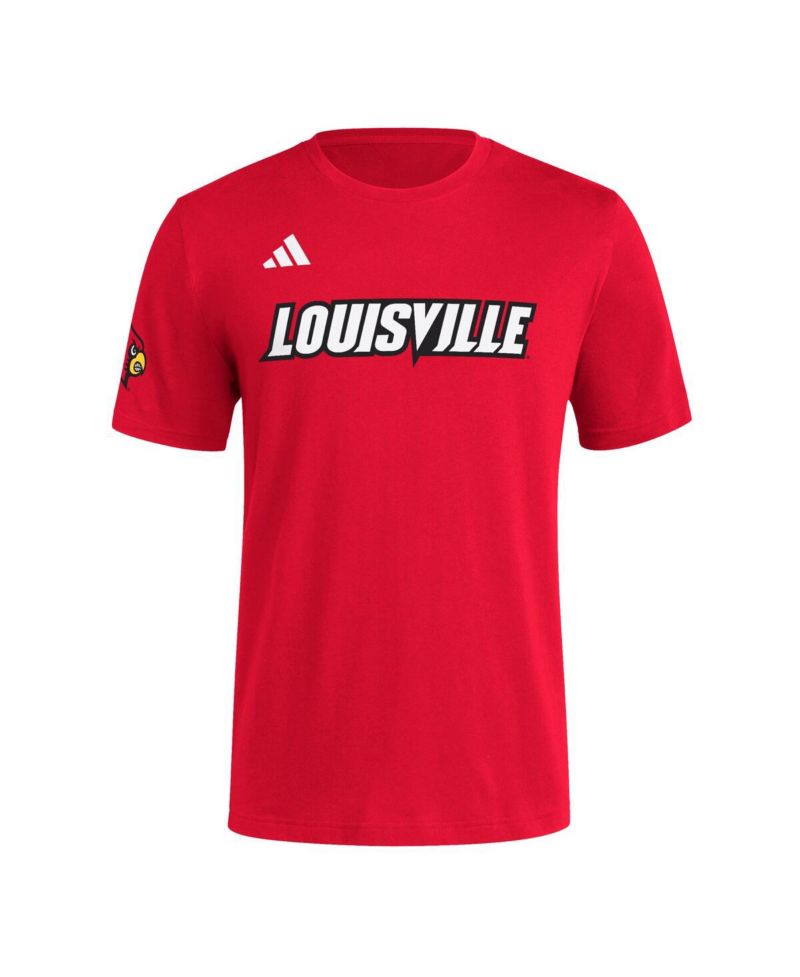 Men's Red Louisville Cardinals Fresh Wordmark T-Shirt