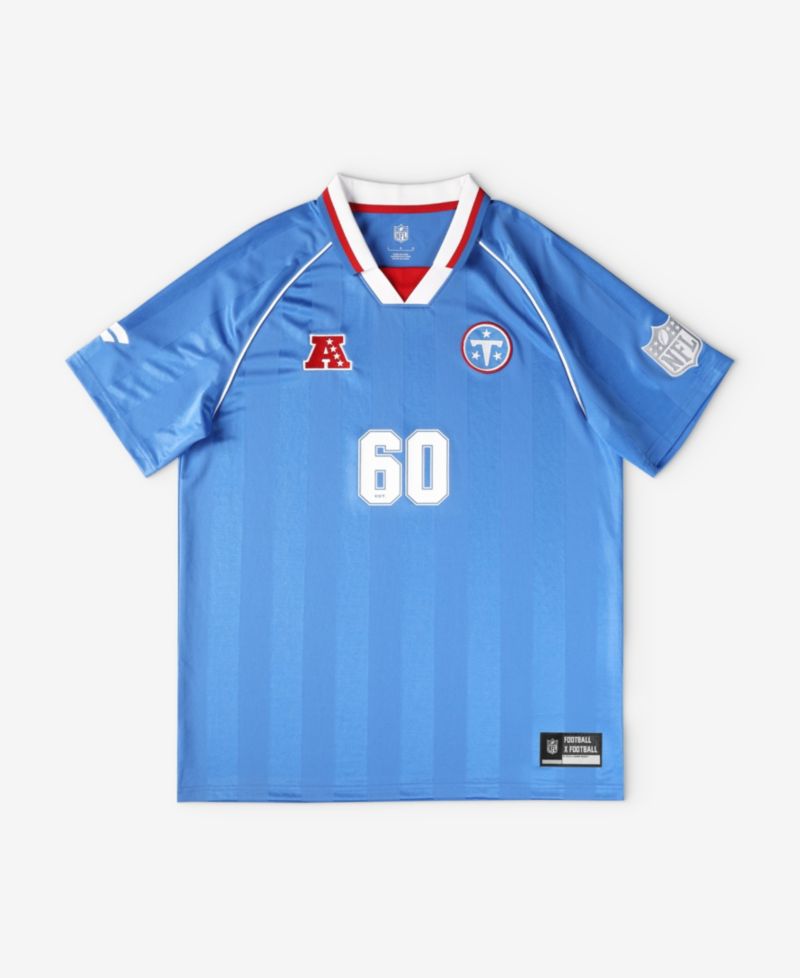Big Boys and Girls Light Blue Tennessee Titans Football x Football V-Neck Fan Jersey