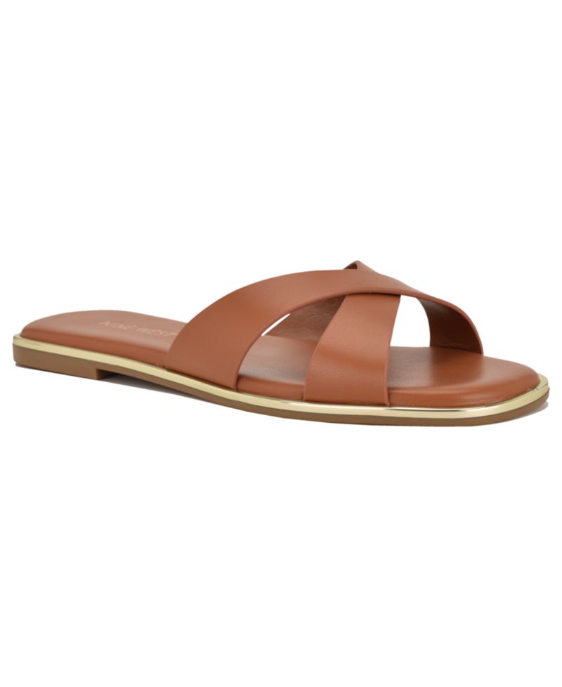 Women's Edeny Criss-Cross Flat Slip-On Sandals