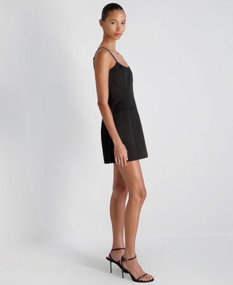 Women's York Satin Scoop Neck Mini Dress