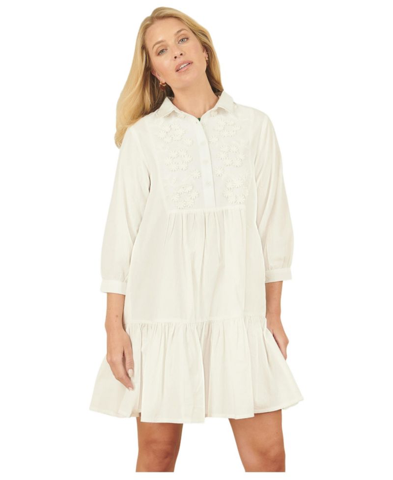 Women's Cotton Flower Tunic Dress