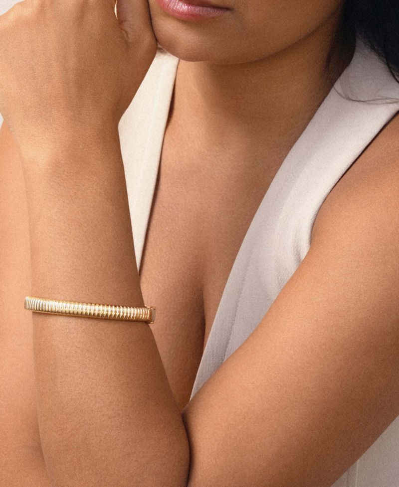 Ribbed Stacking Bangle Bracelet