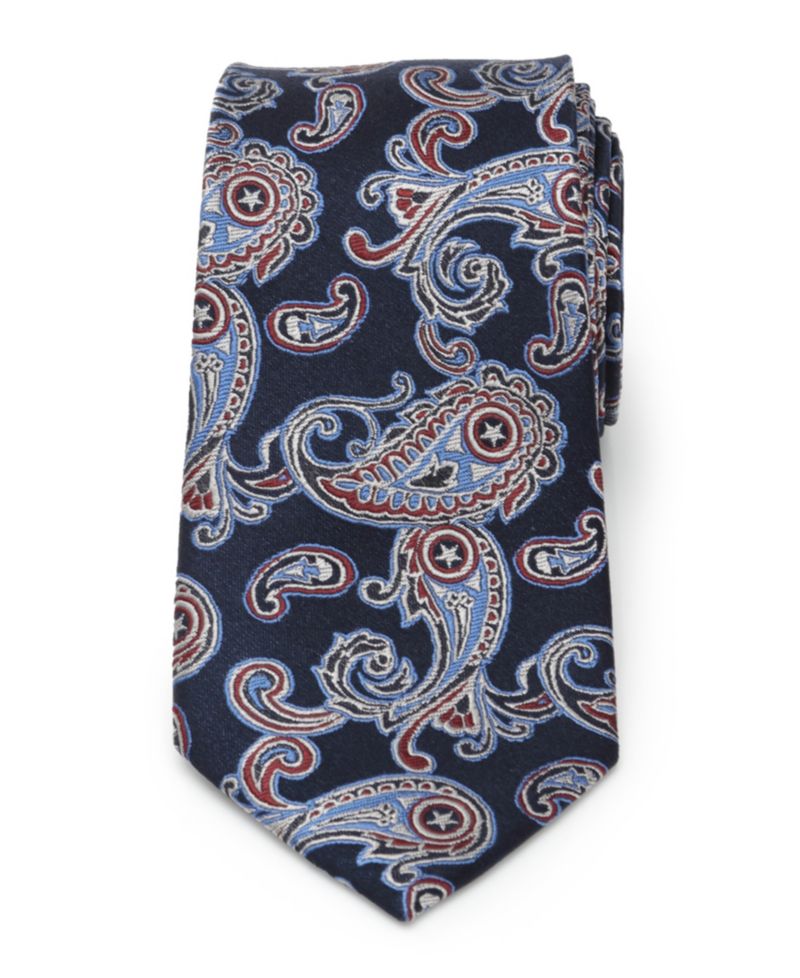Men's Captain America Paisley Tie