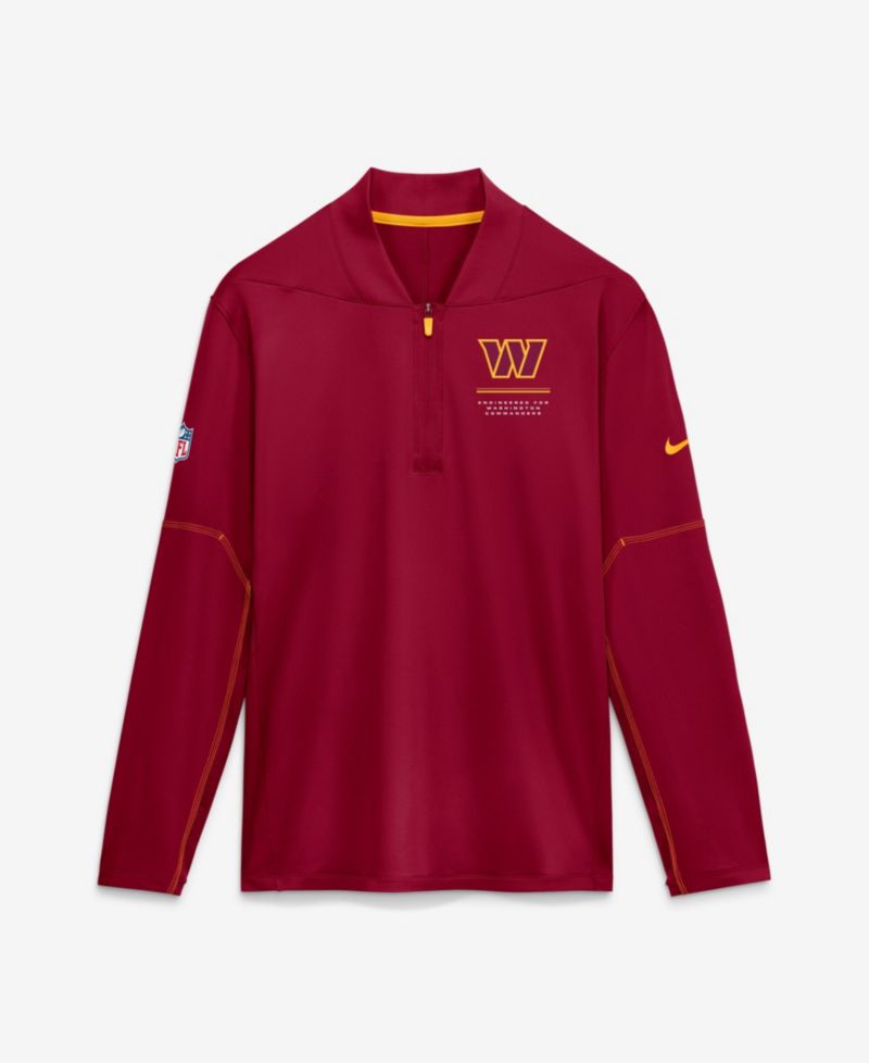 Men's Burgundy Washington Commanders Sideline Logo Glory Midweight Dri-FIT Half-Zip Pullover