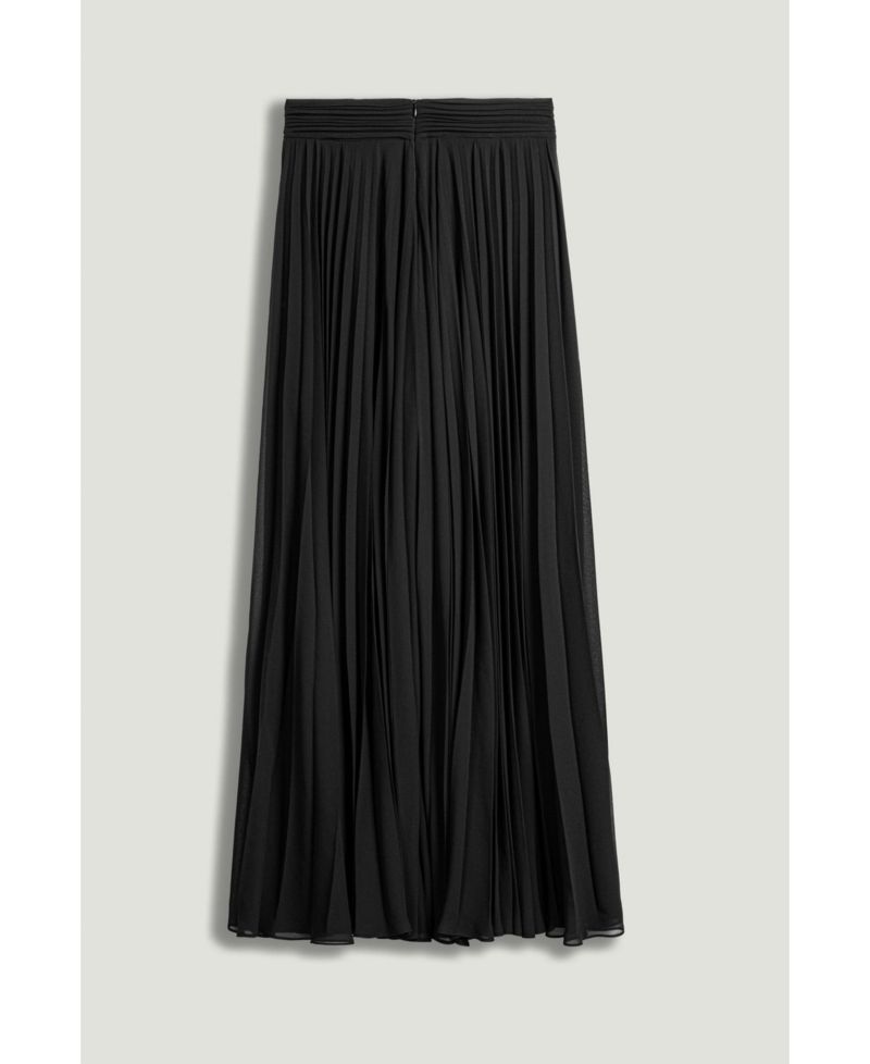 Women's High-Rise Pleated Chiffon Wide-Leg Pants