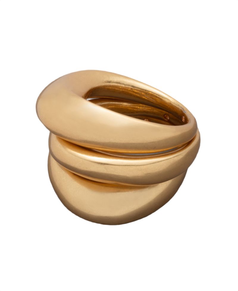 Gold-Tone Drama Molten Statement Ring 3-Pc. Set