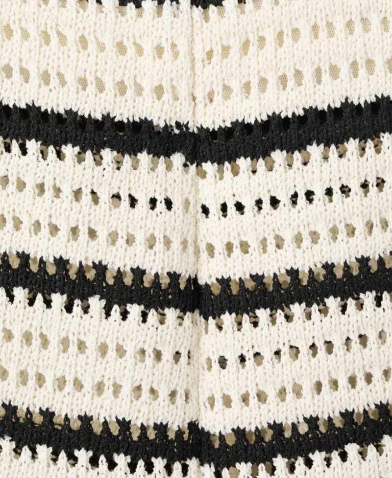 Women's Striped Crochet Shorts