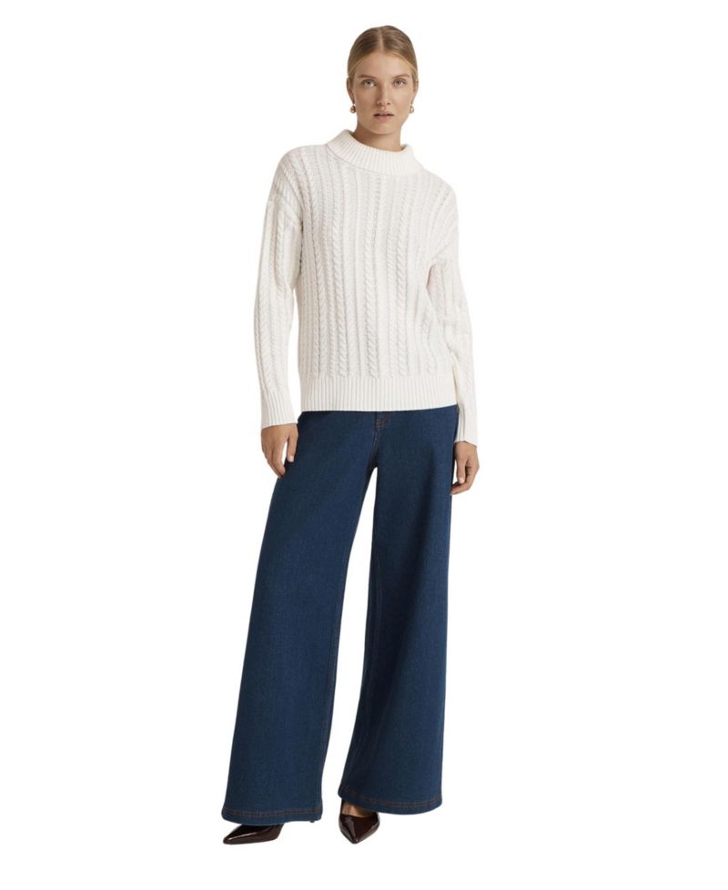 Women's Vivana Cable-Knit Turtleneck Sweater