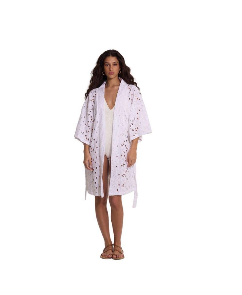 Women's Coastal Lace Robe Cover-Up