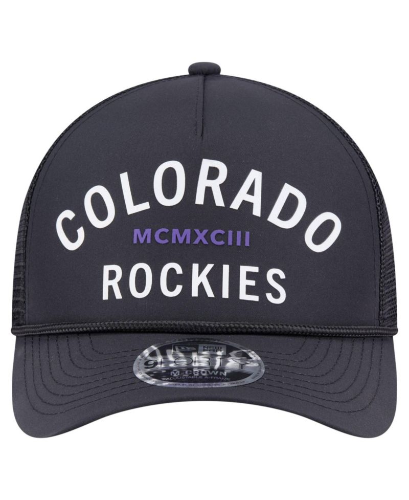 Men's Black Colorado Rockies Minimalist 9FORTY A-Frame Adjustable Hat
