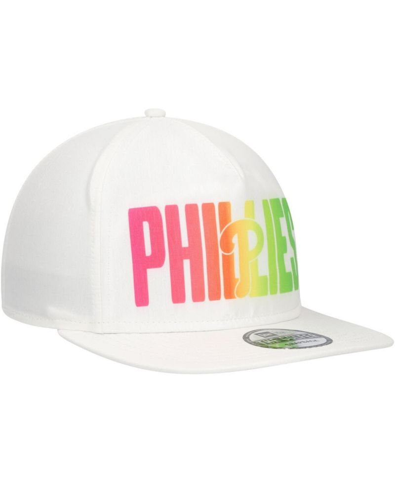 Men's White Philadelphia Phillies Spring Spectrum Golfer Snapback Hat