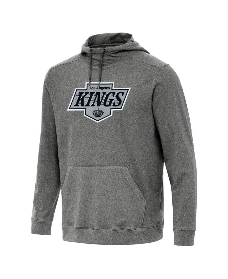 Men's Heather Black Los Angeles Kings Cloud Pullover Hoodie