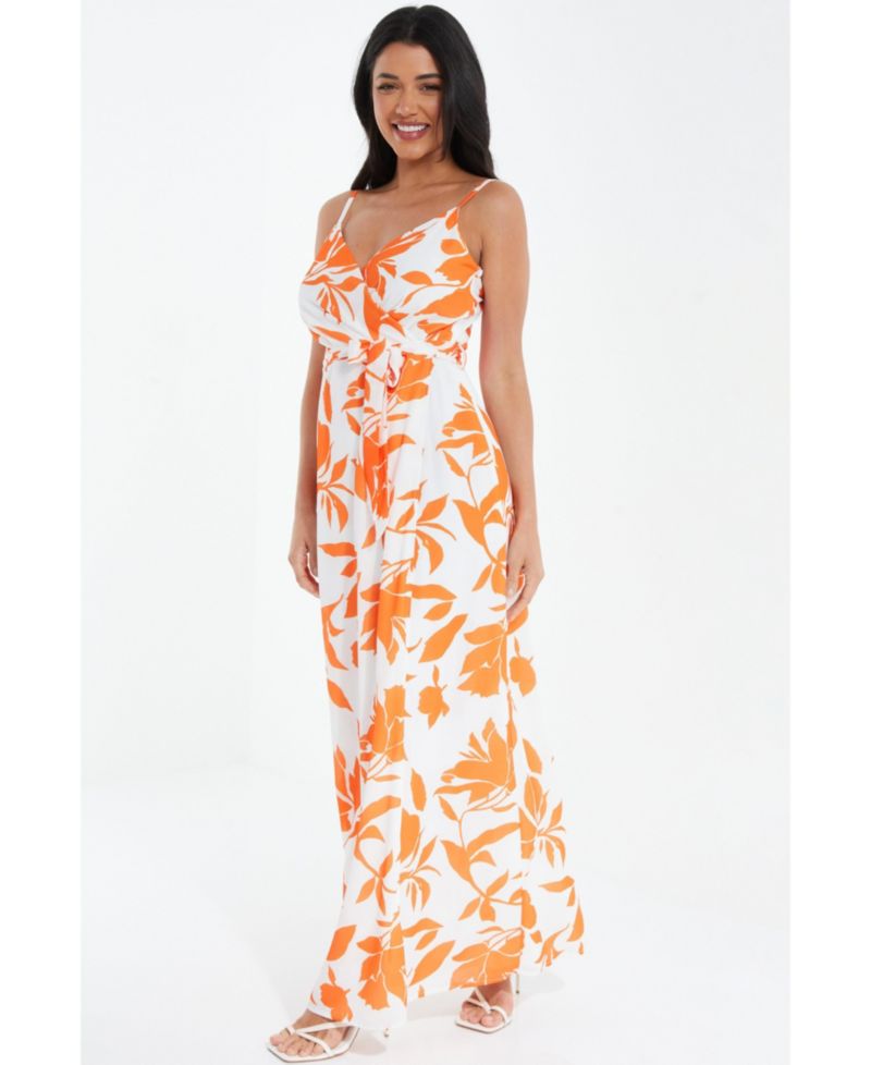 Women's Crepe Maxi Dress With Slit