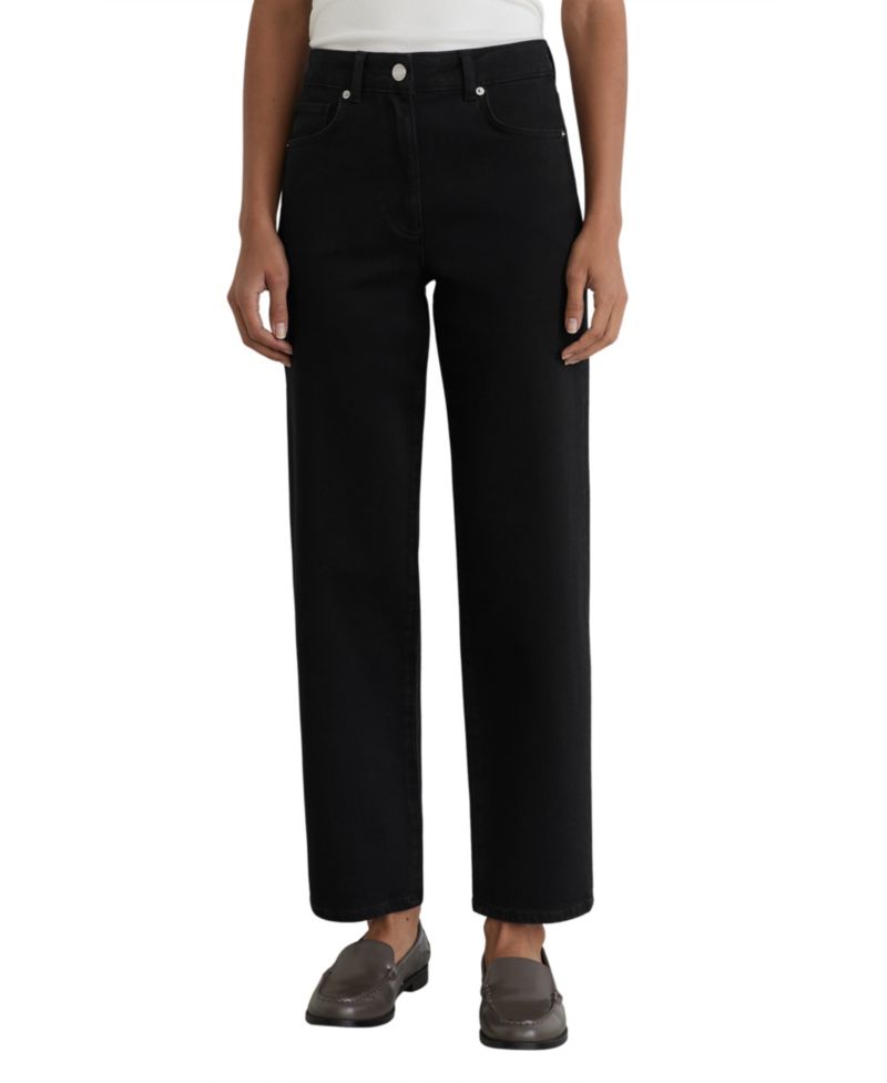 Petite Selin Mid-Rise Straight-Leg Stretch Jeans