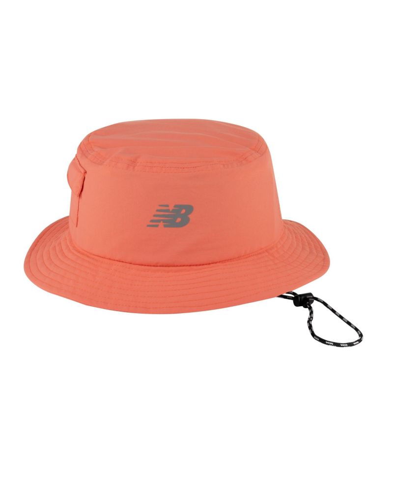 Men's Gray NB Logo Gulf Red Cargo Bucket Hat