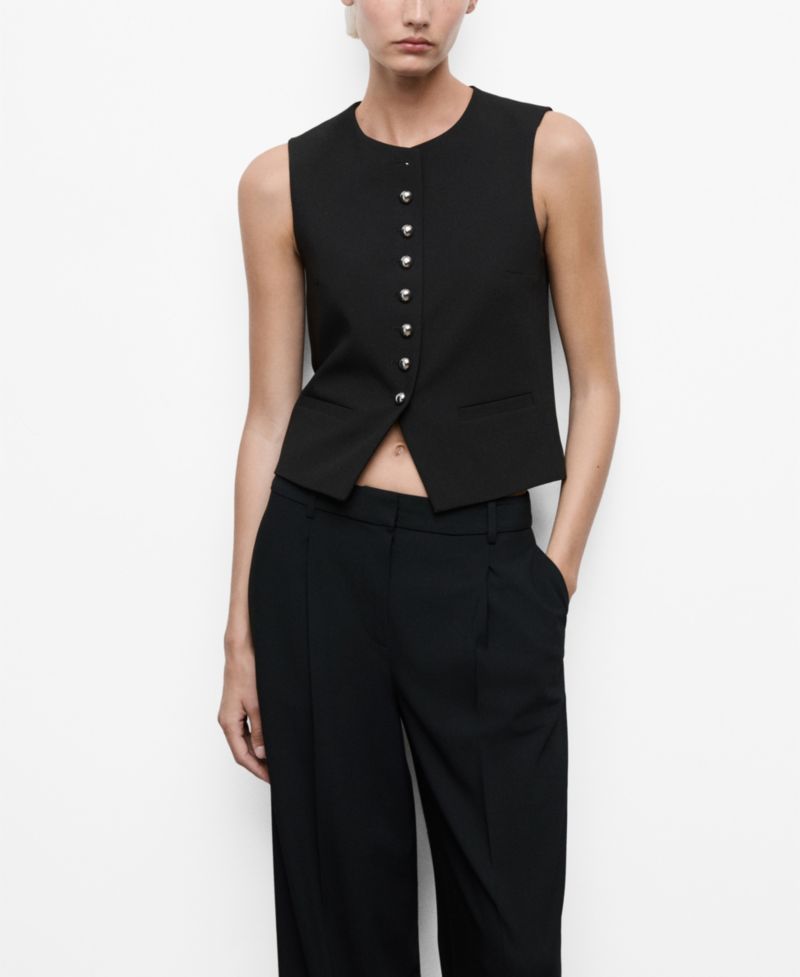 Women's Jewel Buttons Vest