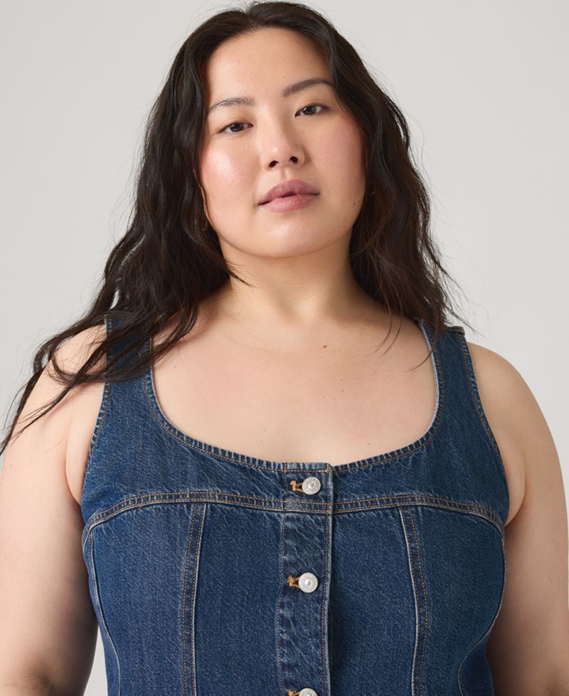 Plus Size Audra Square Neck Mini Tank Dress