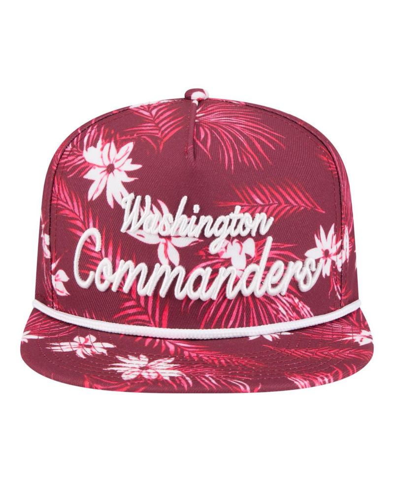 Men's Burgundy Washington Commanders Palm Print A-Frame 9FIFTY Snapback Hat