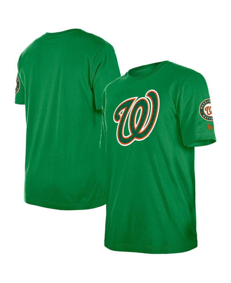 Men's Kelly Green Washington Nationals St. Patrick's Day Shamrock Fill T-Shirt