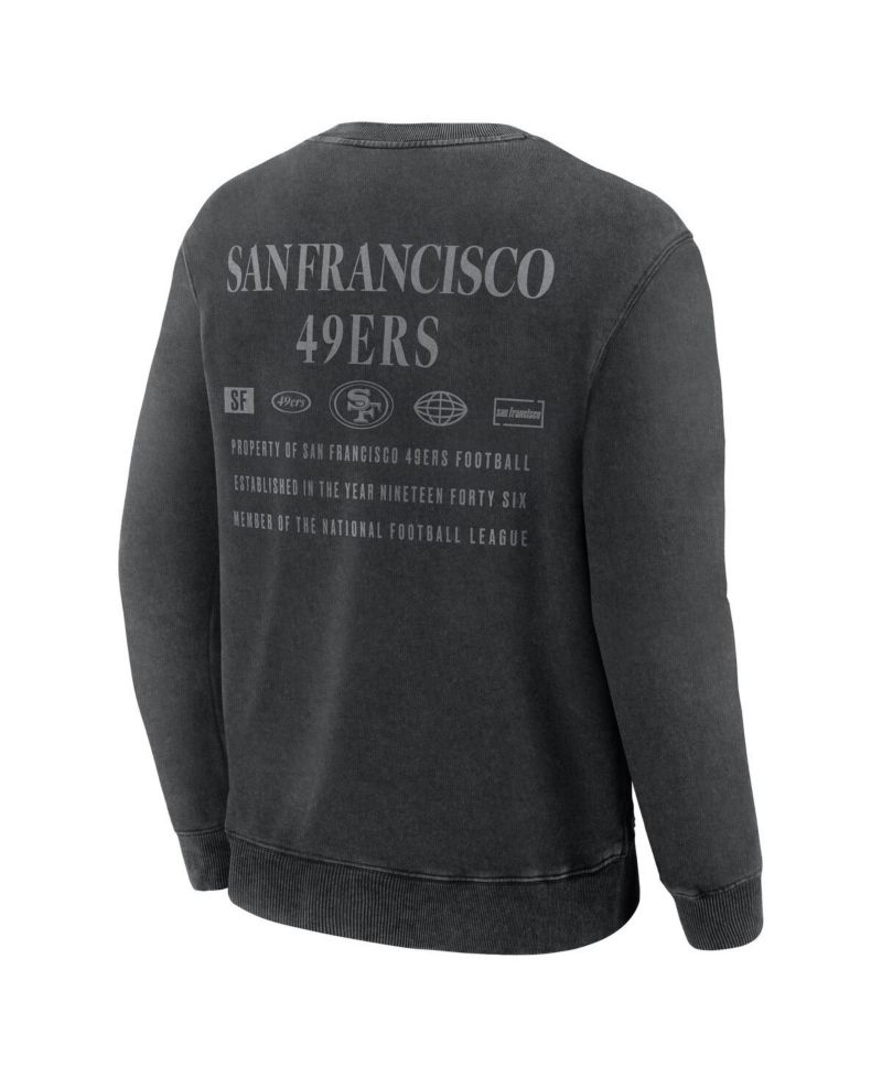 Men's Black San Francisco 49ers Deep Route Pullover Sweatshirt