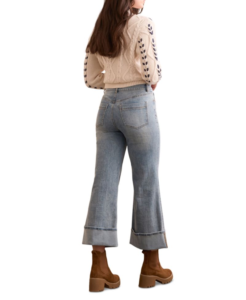 Women's Brooke Cuffed Palazzo Jeans