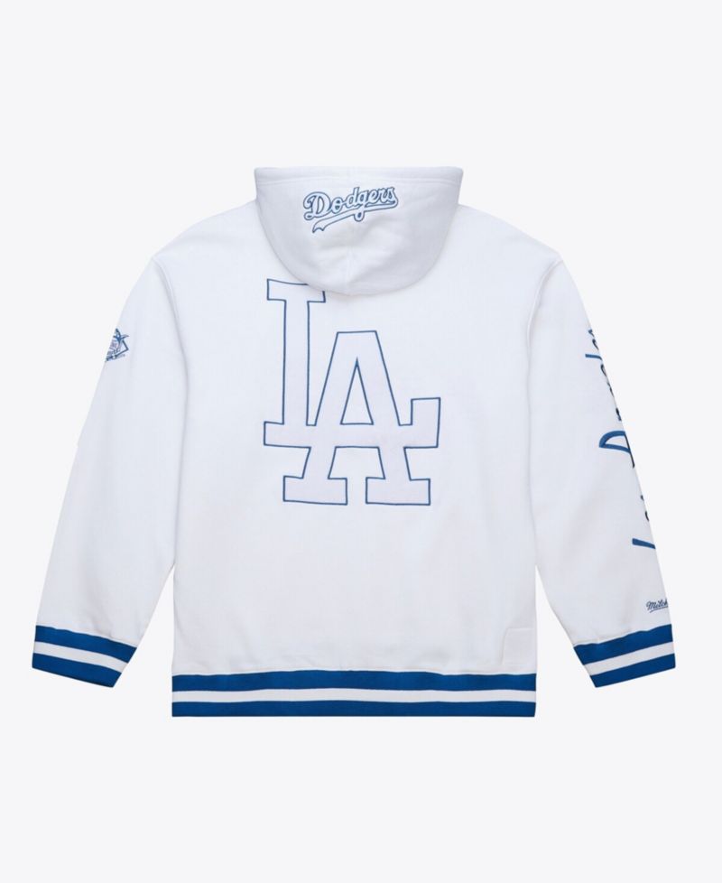Men's White Los Angeles Dodgers Cooperstown Collection Fleece Hoodie