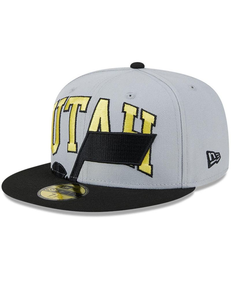 Men's Gray/Black Utah Jazz Tip-Off Two-Tone 59FIFTY Fitted Hat