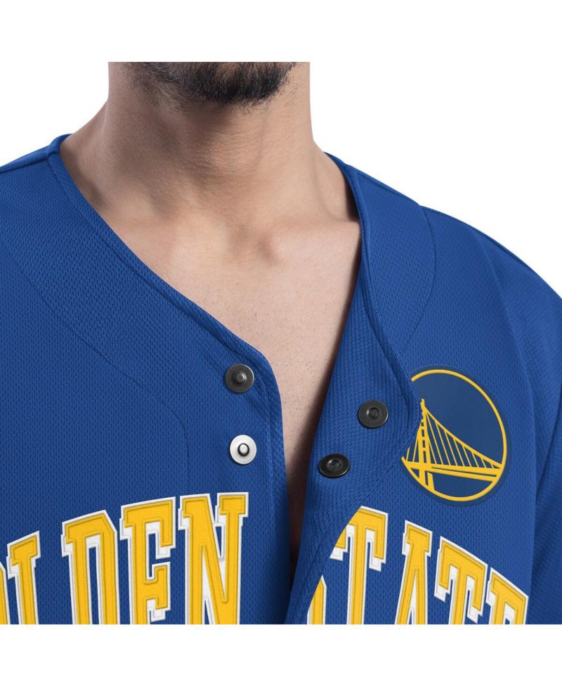 Men's Royal Golden State Warriors Adaptive Star Player Fashion Baseball Jersey
