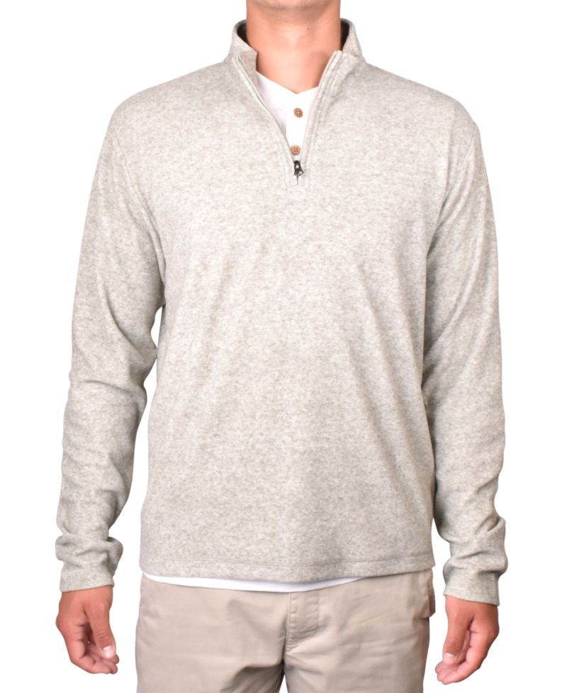 Men's Soft-Brushed Knit Quarter-Zip Sweater