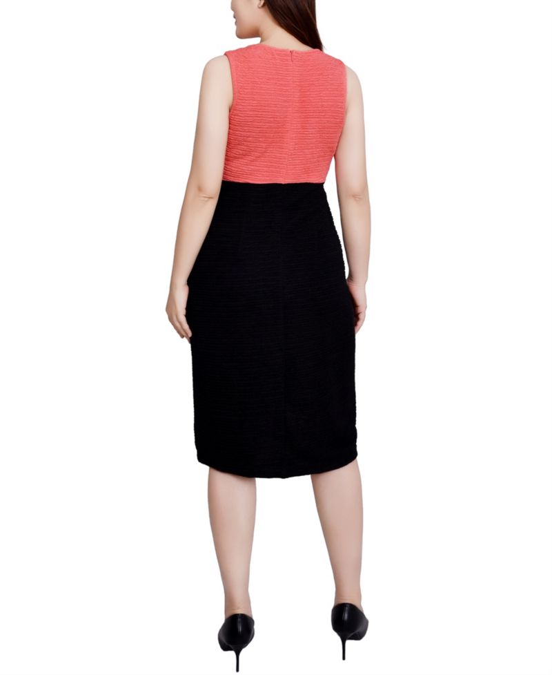 Petite Lace-Detail 2 Piece Textured Knit Dress Set