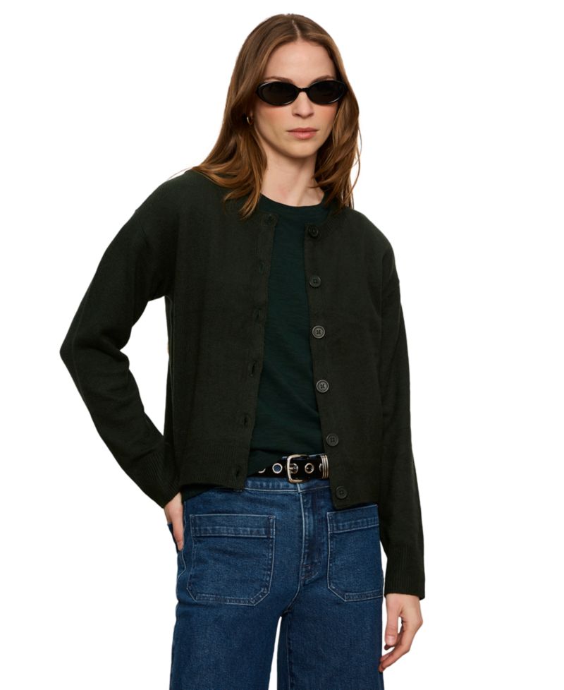 Petite Semi-Cropped Crewneck Sweater