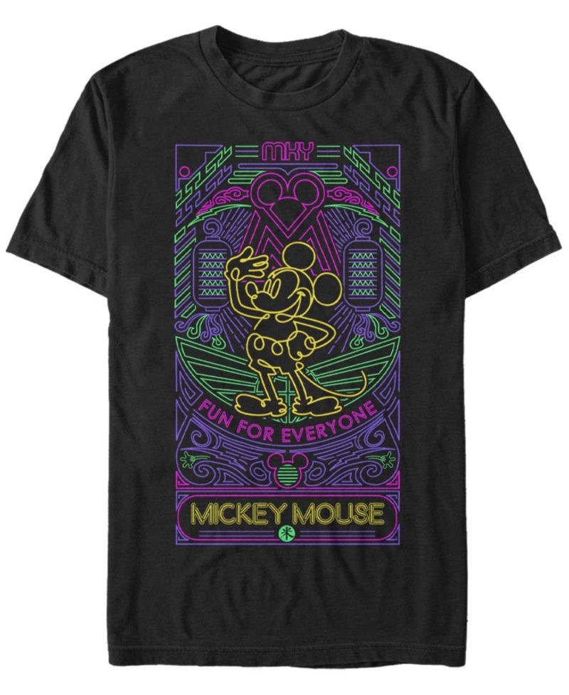 Men's Neon Line Art Short Sleeve T-Shirt