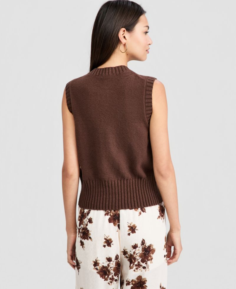Petite Sleeveless Cardigan