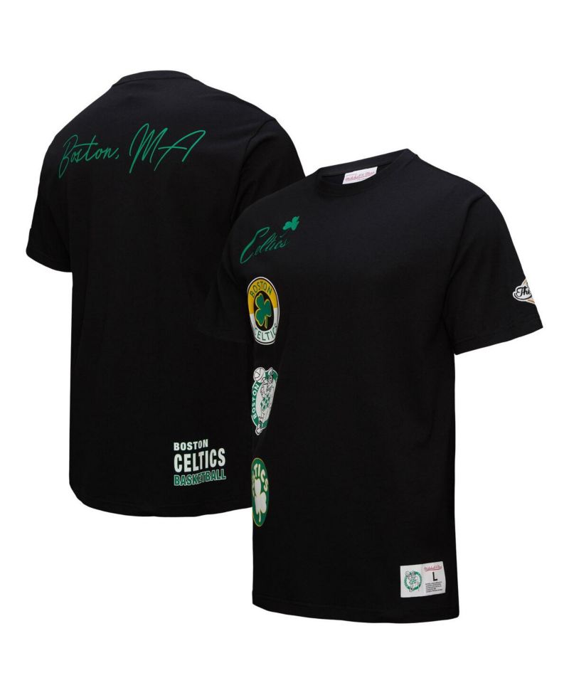 Men's Black Boston Celtics Black Out Collection Vintage Premium T-Shirt