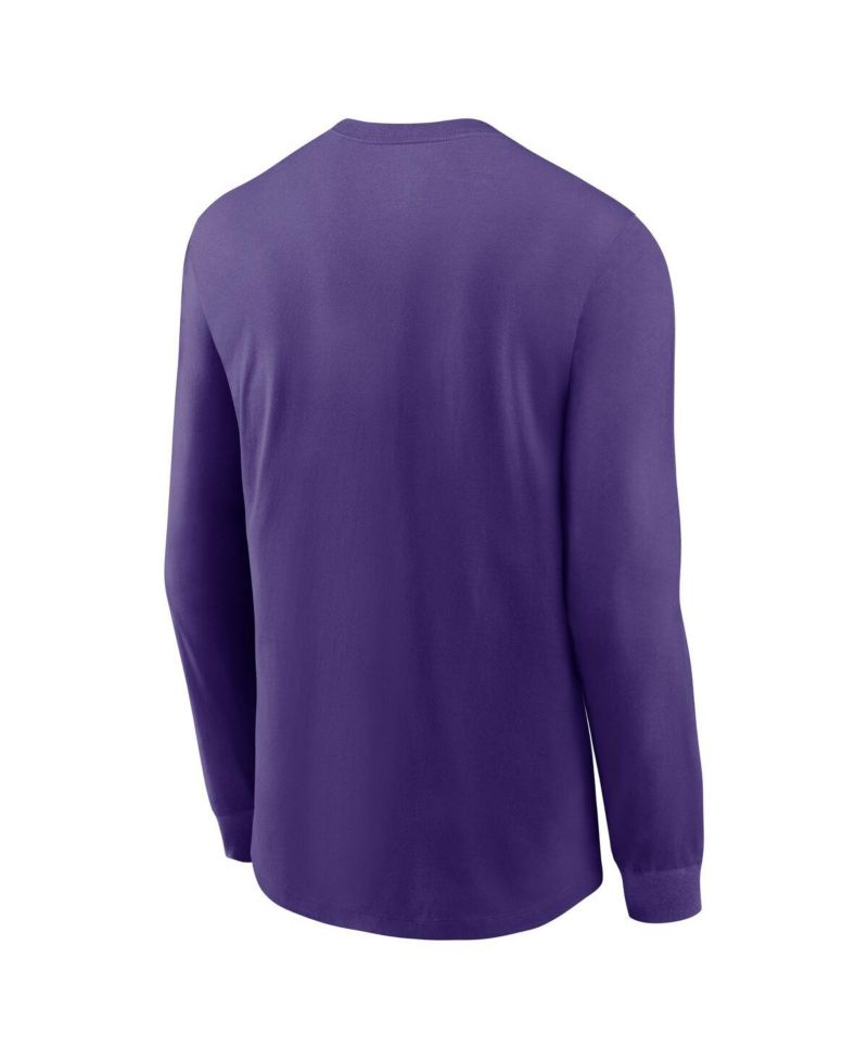 Men's Purple Minnesota Vikings Play to Win Essential Long Sleeve T-Shirt
