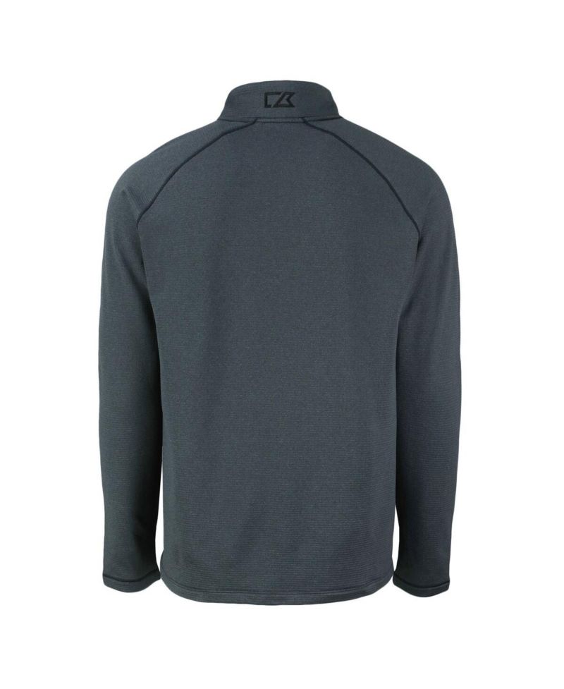 Men's Heather Black Chicago Bears Peshastin Eco Fleece Tri-Blend Raglan Quarter-Zip Jacket