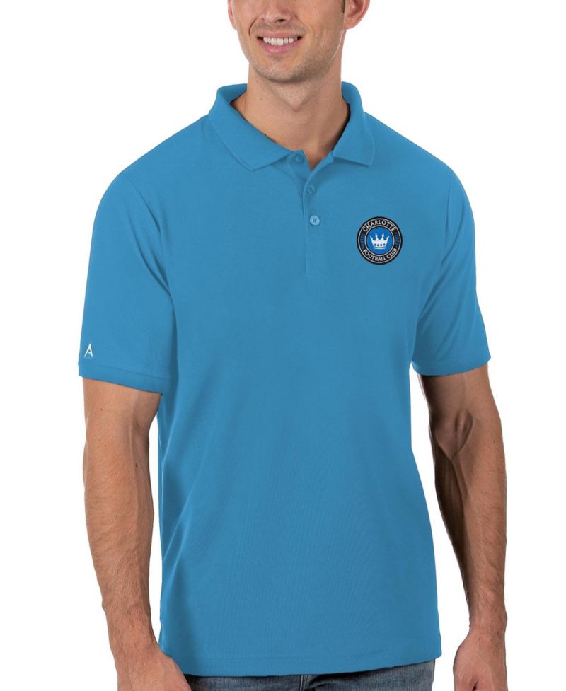 Men's Blue Charlotte FC Legacy Pique Polo Shirt